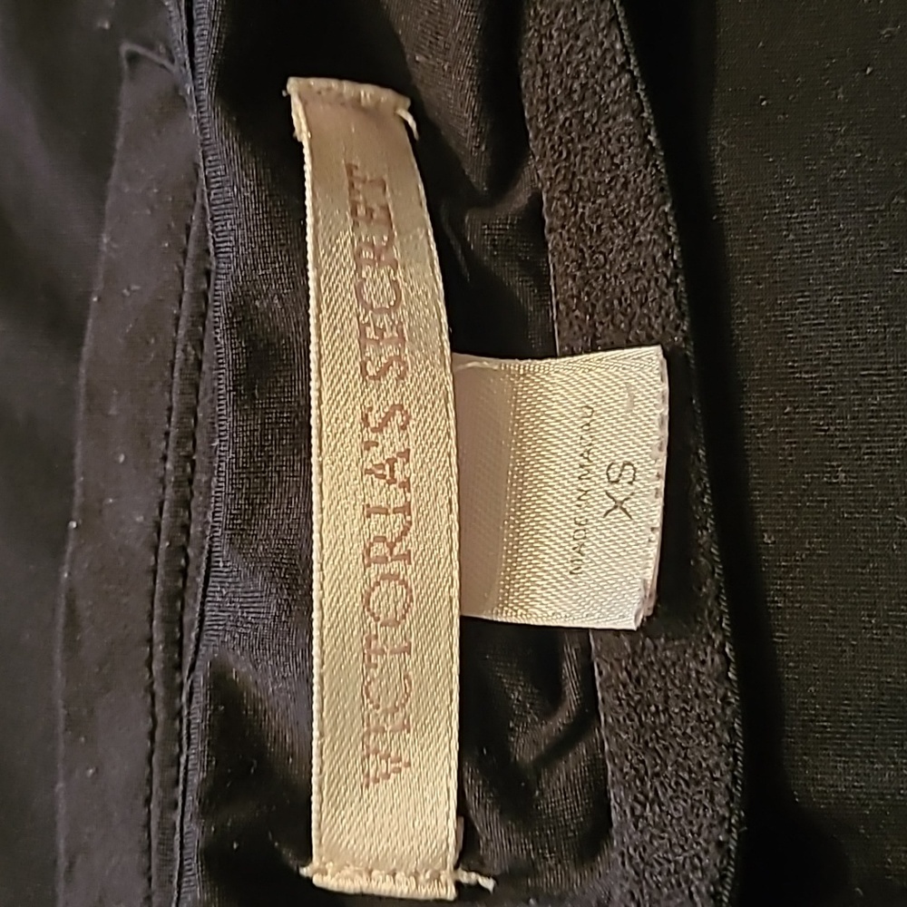 Victoria's Secret black stretch dress with crystal V logo Size XS - Picture 9 of 11